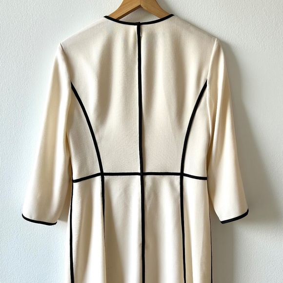 Immaculate ESCADA DRESS New without tags PRISTINE - 38 WINTER WHITE VIRGIN WOOL - Picture 4 of 16